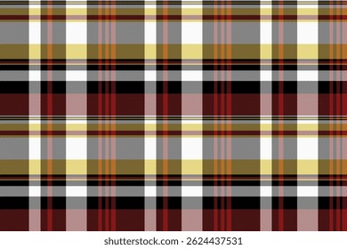 Handmade check fabric pattern, inspiration textile background plaid. Buffalo vector texture seamless tartan in black and white colors palette.