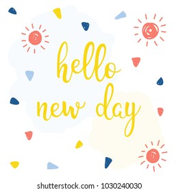 Handmade childish card template. Abstract application for design card, invitation, kids craft workshop advertising, poster, t shirt, bag print etc.