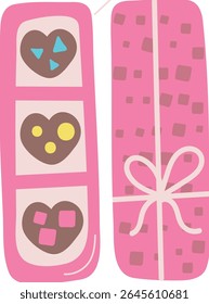 Ilustración vectorial de chocolate hecha a mano sobre el fondo blanco.
