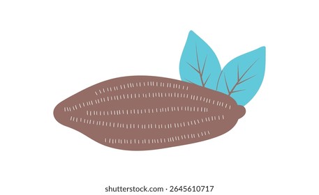 Handmade chocolate vector illustration on the white background.