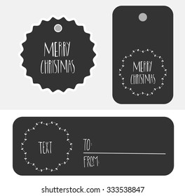 Handmade christmas  motive gift tag decoration and stuff for scraping and wrapping