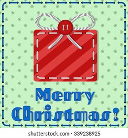 Handmade christmas tree gift box card in lacing technique