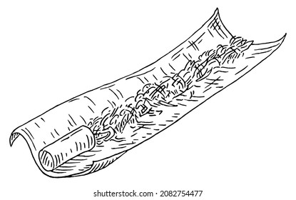 Handmade cigarettes with filter. Engraving vector black vintage illustration isolated on white background.