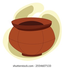 Handmade clay pottery.Ceramics Clay vector