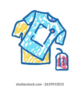 handmade clothes doodle icon sketch vector. handmade clothes sign. isolated symbol illustration