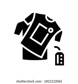 vectores de icono de glifo de ropa hechos a mano. señal de ropa hecha a mano. símbolo de contorno aislado ilustración negra