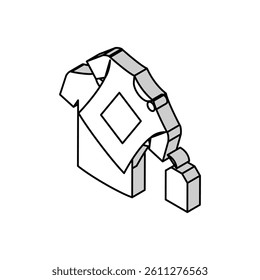 handmade clothes isometric icon vector. handmade clothes sign. isolated symbol illustration