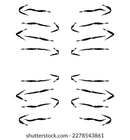 Handmade collection set of arrows,vector illustration 