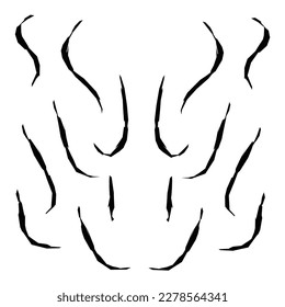 Handmade collection set of lines, decorative lines, vector illustration 