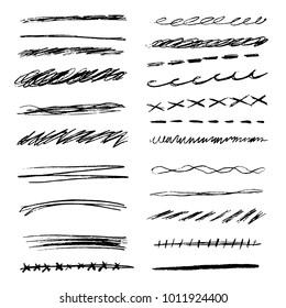 Handmade Collection Set Underline Strokes Marker Stock Vector (Royalty ...