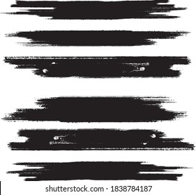 Handmade Collection Set of Underline Strokes in Marker Brush Doodle Style Various Shapes