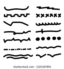 Handmade Collection Set Underline Vector / Illustration