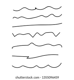Handmade Collection Set Of Underline Vector