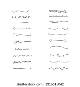 Handmade Collection Underline Vector - Illustration