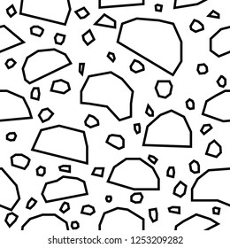 Handmade contrast seamless pattern. Childish craft monochrome wallpaper for birthday card, baby nappy, school party advertising, shop sale poster, holiday wrapping paper, textile, bag print etc.