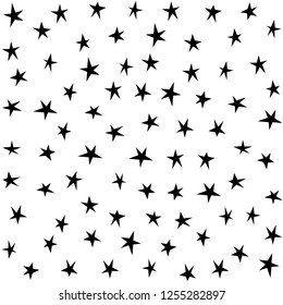 Handmade contrast seamless pattern. Childish craft monochrome wallpaper for birthday card, baby nappy, school party advertising, shop sale poster, holiday wrapping paper, textile, bag print etc.
