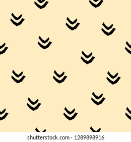 Handmade contrast seamless pattern. Childish craft monochrome wallpaper for birthday card, baby nappy, school party advertising, shop sale poster, holiday wrapping paper, textile, bag print etc.
