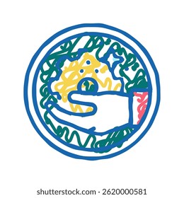 handmade cosmetic doodle icon sketch vector. handmade cosmetic sign. isolated symbol illustration