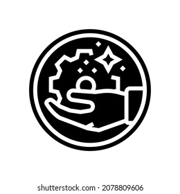 handmade cosmetic glyph icon vector. handmade cosmetic sign. isolated contour symbol black illustration