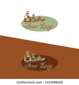 hand-made cosmetics logo bottle