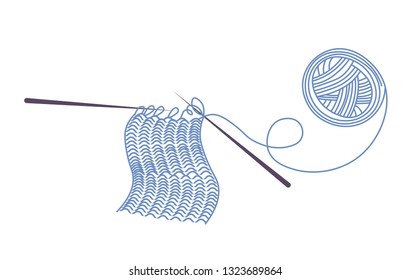 Handgemachte Strickgarne und Nadeln für Strickwaren und Strickwaren