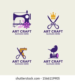 Handmade Craft And Sewing Vector Logo Design