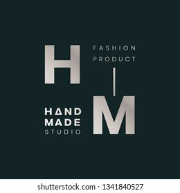 Handmade crafts logo badge vector