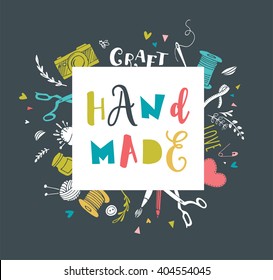 Handmade, Crafts Workshop, Art Fair And Festival Poster