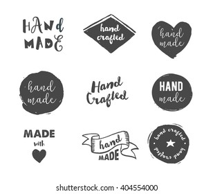 Handmade, crafts workshop, made with love icons
