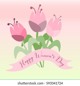 Handmade custom text placed on blossoming background. Romantic illustration with abstract flower and patterns on the color background. Perfect for cover, card, cartoon, invitation and fabric design.