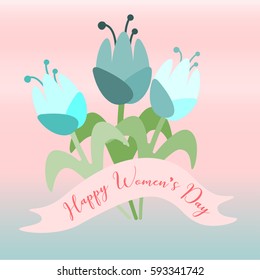 Handmade custom text placed on blossoming background. Romantic illustration with abstract flower and patterns on the color background. Perfect for cover, card, cartoon, invitation and fabric design.