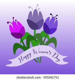 Handmade custom text placed on blossoming background. Romantic illustration with abstract flower and patterns on the color background. Perfect for cover, card, cartoon, invitation and fabric design.