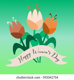 Handmade custom text placed on blossoming background. Romantic illustration with abstract flower and patterns on the color background. Perfect for cover, card, cartoon, invitation and fabric design.