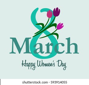 Handmade custom text placed on blossoming background. Romantic illustration with abstract flower and numbers on the color background. Perfect for cover, card, cartoon, invitation and fabric design.