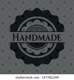 Handmade dark emblem. Vector Illustration. Detailed.