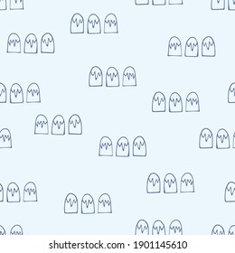Handmade doodle pattern, vector pattern with doodle elements, minimal, pattern with mountains

