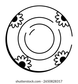 handmade A doodle style icon representing a handmade plate
