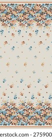 handmade double border with beautiful small flowers pattern image 