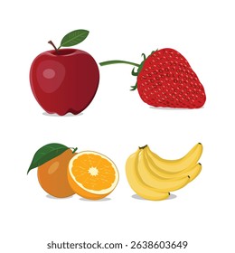 Handmade drawn fruit set vector illustration