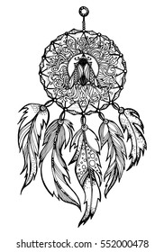 
Handmade. Dreamcatcher Native American mascot, moth, web. Vector hipster illustration isolated. Ethnic design, Boho chic, tribal symbol, Tattoo, medallion, locket,  roundel, Charm, amulet, print
