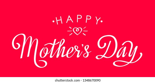 Happy Mothers Day Calligraphy Background Stock Vector (Royalty Free ...