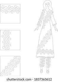 Handmade Female Fashion Design, Illustration