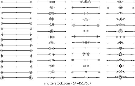 Paquete de divisores florales hechos a mano, Paquete de vectores de divisores de texto
