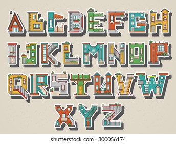 handmade font cartoon style, illustrations for education font