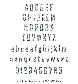 Handmade font. Hand drawn abc for design. Vector illustration.