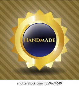 Handmade gold badge