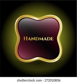 Handmade gold shiny badge