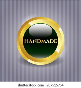 Handmade gold shiny emblem