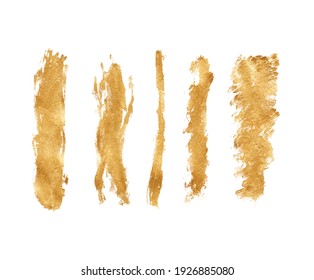 Handmade golden Brush stroke set