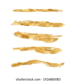 Handmade Golden Brush Stroke Set